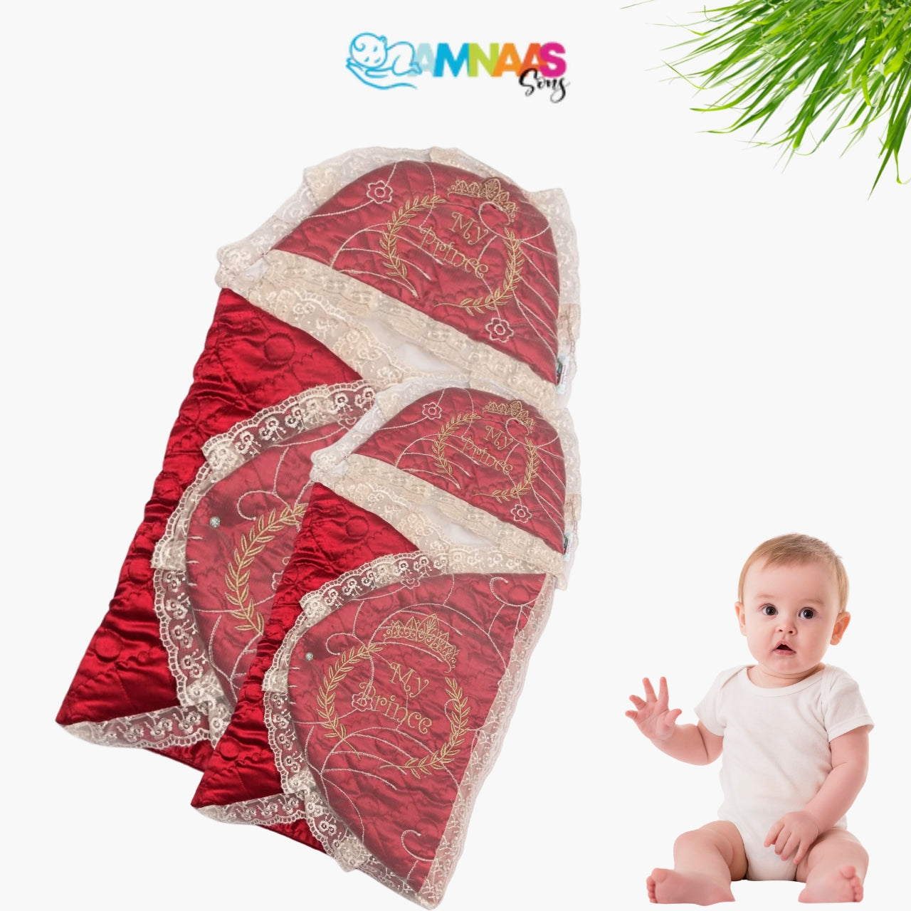 Luxury Embroidered Baby Sweddle