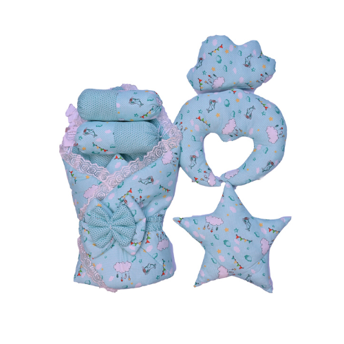 Adorable Baby Bedding Set (SEA GREEN)